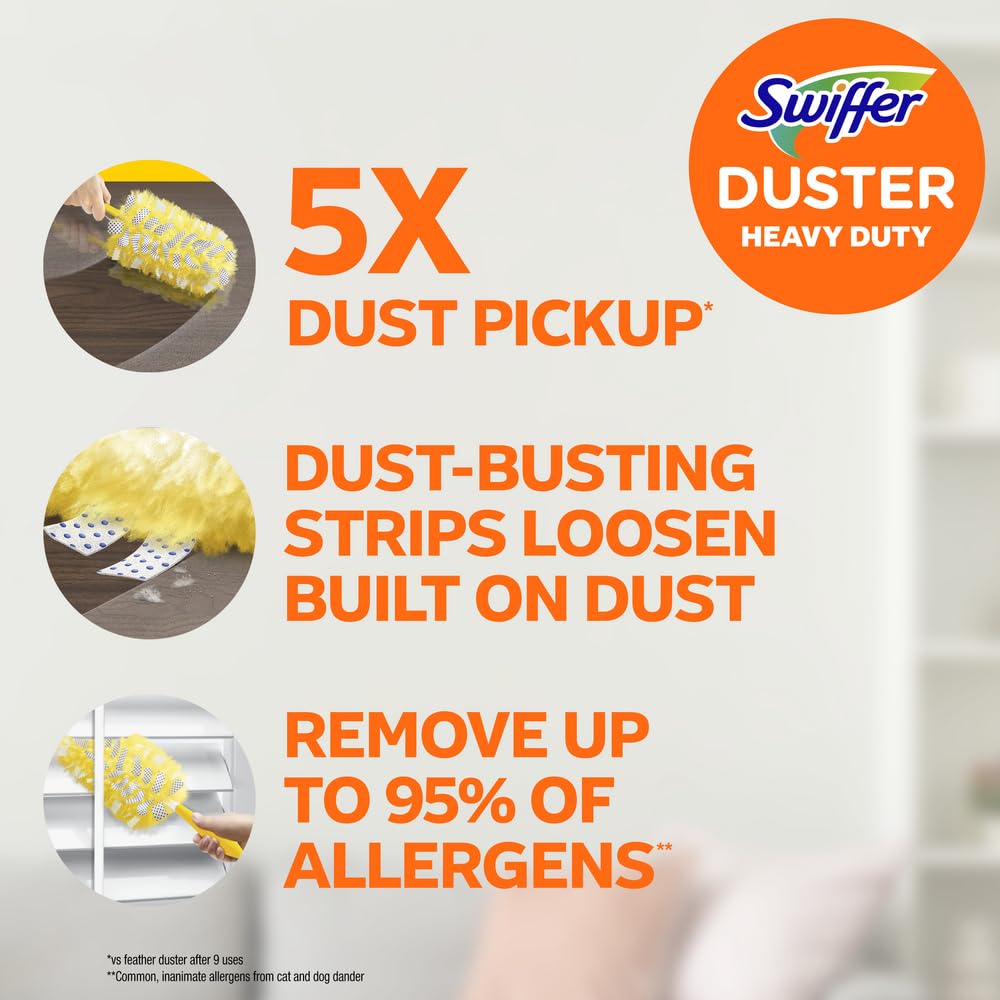 Swiffer Duster Extendable Handle Starter Kit with 12 Refills