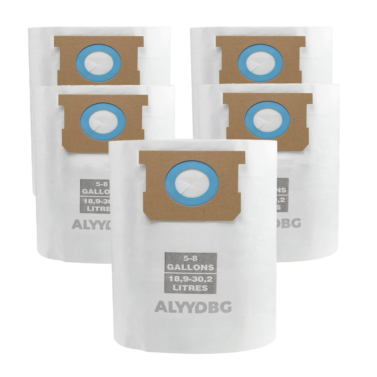 ALYYDBG Shop Vac Filter Bags, 5-8 Gallon, Type E and H, 5 Pack