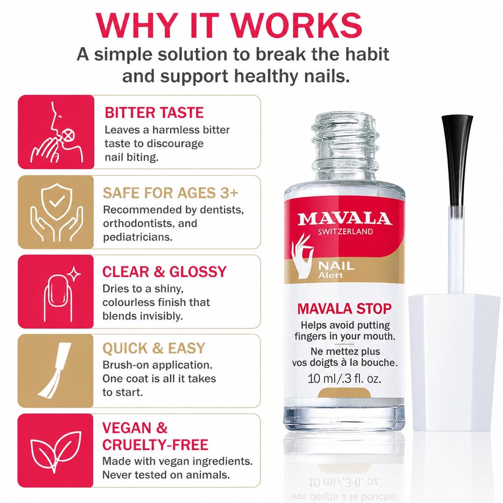 Mavala Stop Nail Biting Polish, 10 ml