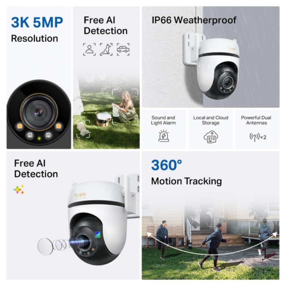 TP-Link Tapo C530WS 3K Pan/Tilt Outdoor Security Camera