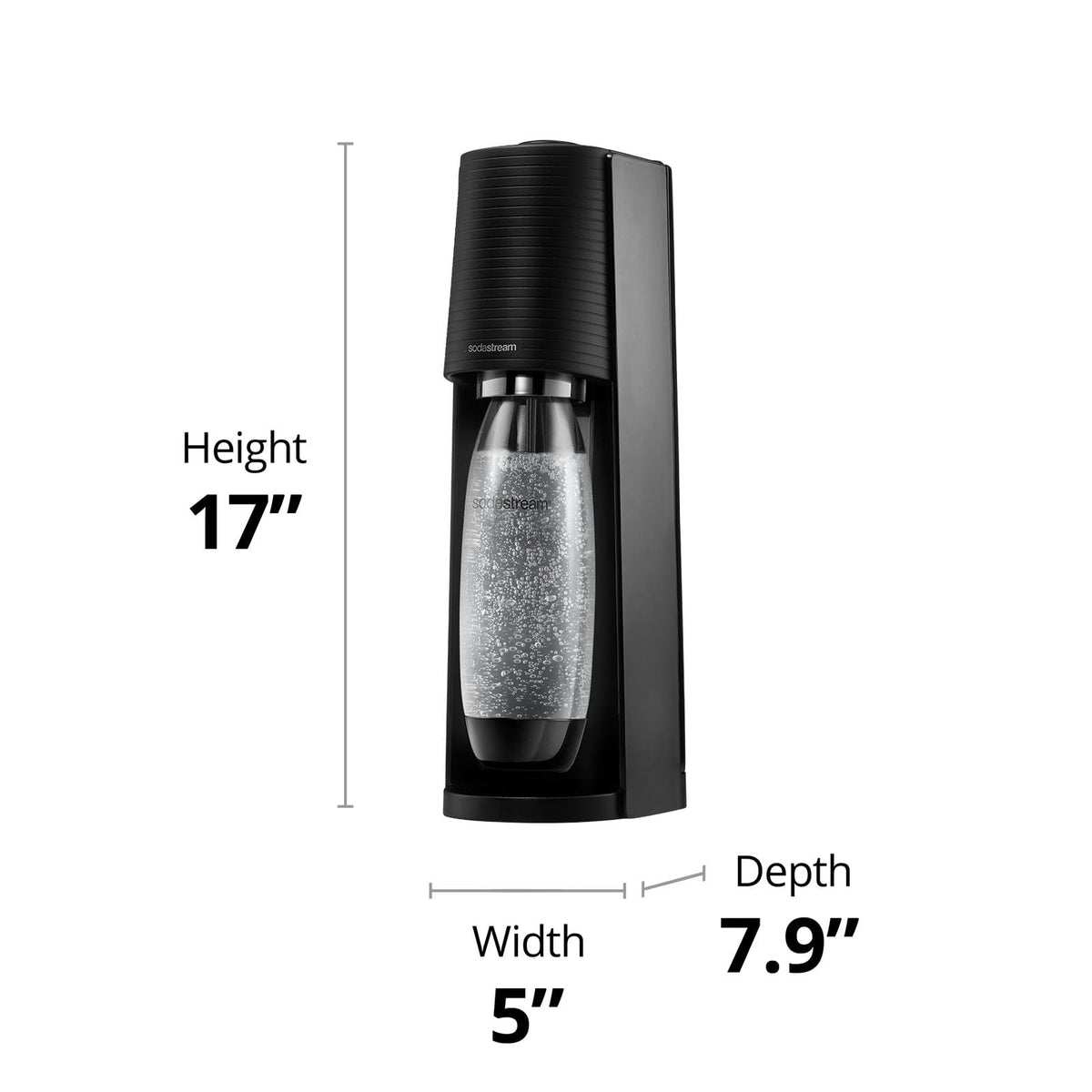 SodaStream Terra Sparkling Water Maker with CO2 Cylinder, Black