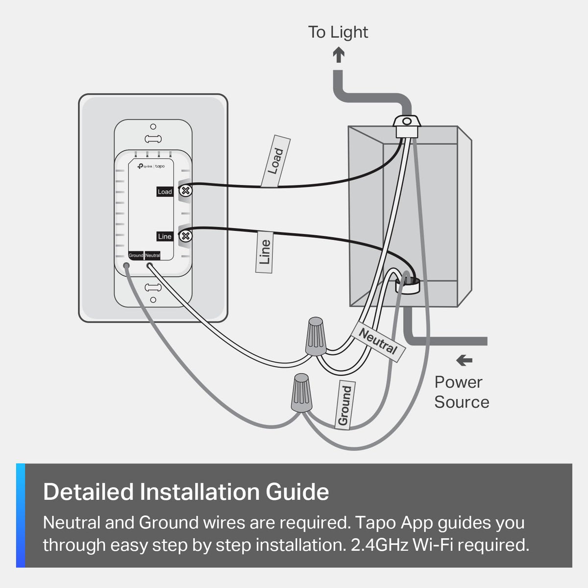 TP-Link Tapo S505D Matter Smart Dimmer Switch, Single Pole, 2-Pack
