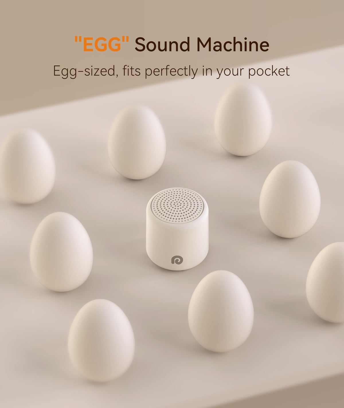 Dreamegg Portable White Noise Machine, 16 Sounds, Rechargeable, White