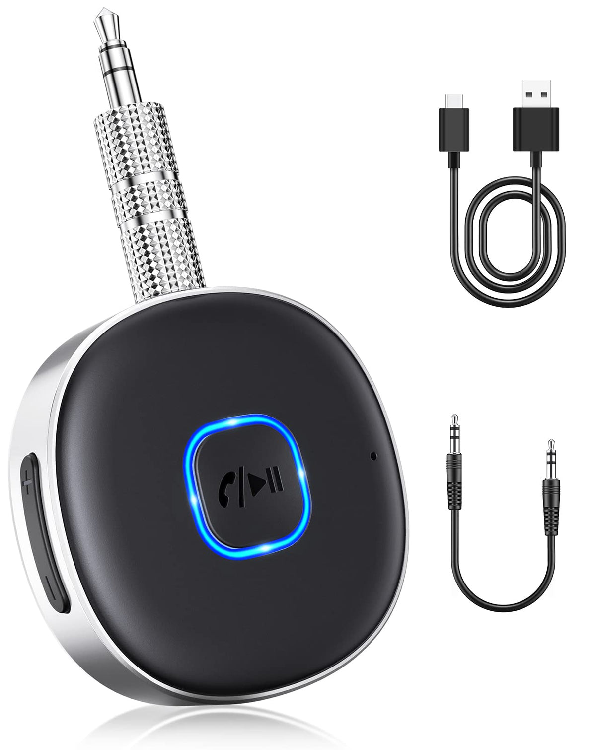 WOCBUY Bluetooth Adapter for Car, 3.5 mm AUX, Bluetooth 5.0