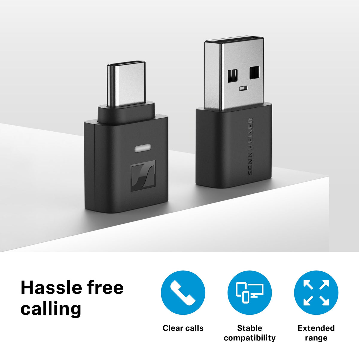 Sennheiser BTD 700 Bluetooth Dongle, Auracast, USB-C and USB-A