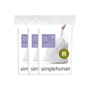 simplehuman Code R Custom Fit Trash Bags, 10 L/2.6 Gallons, 60 Count