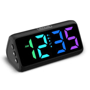 Netzu RGB Digital Alarm Clock, Black