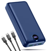 Power Bank, 50000mAh, 22.5W, 3 Outputs, 2 Inputs, LED Display