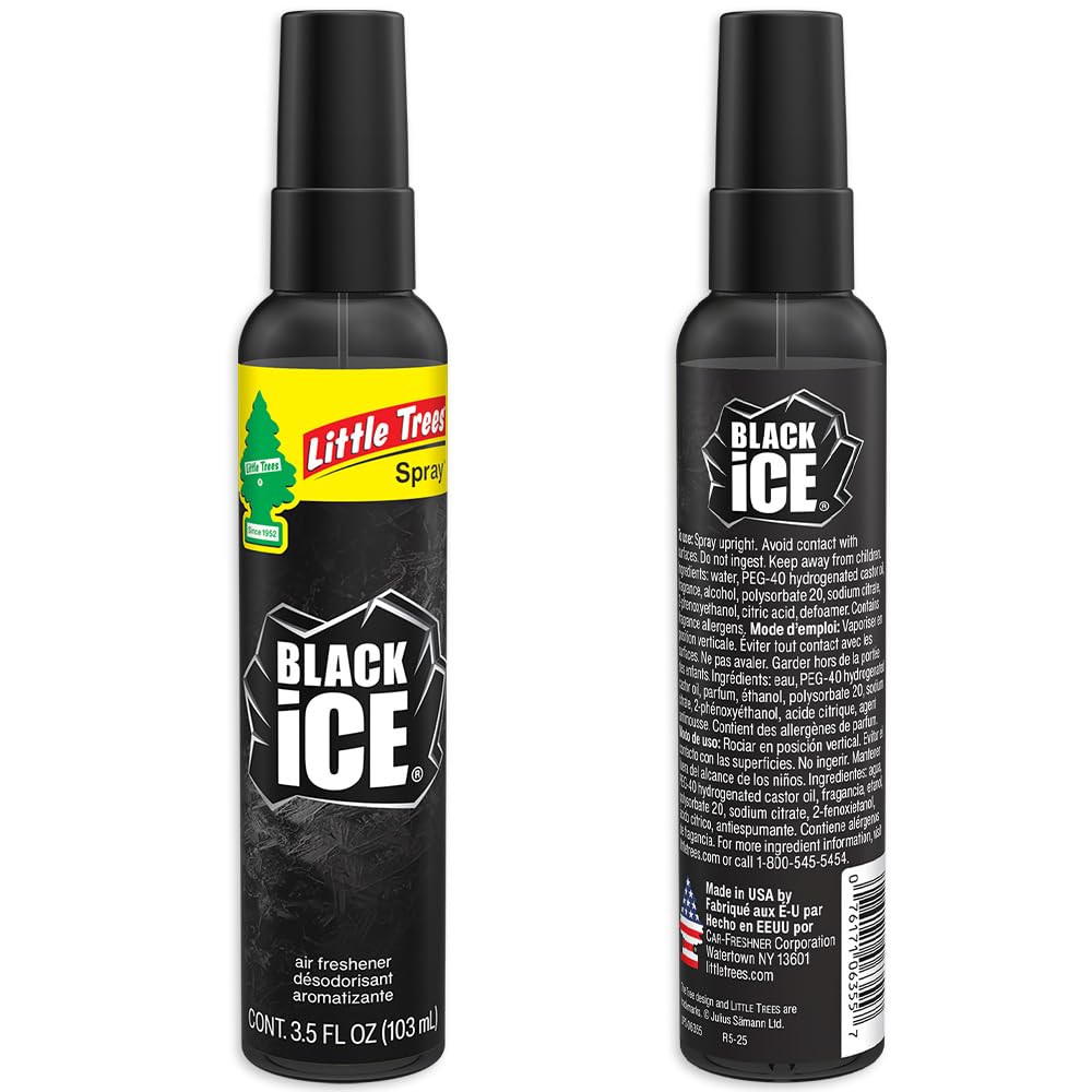 Little Trees Car Air Freshener, Black Ice, 6 Pack