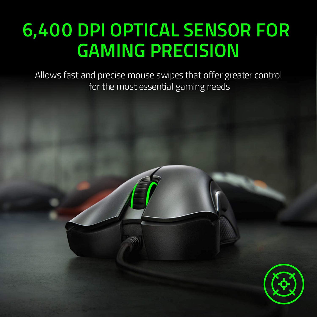 Razer DeathAdder Essential Gaming Mouse, 6400 DPI, Classic Black