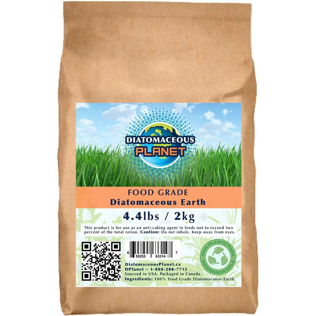Diatomaceous Planet Food Grade Diatomaceous Earth, 2 kg