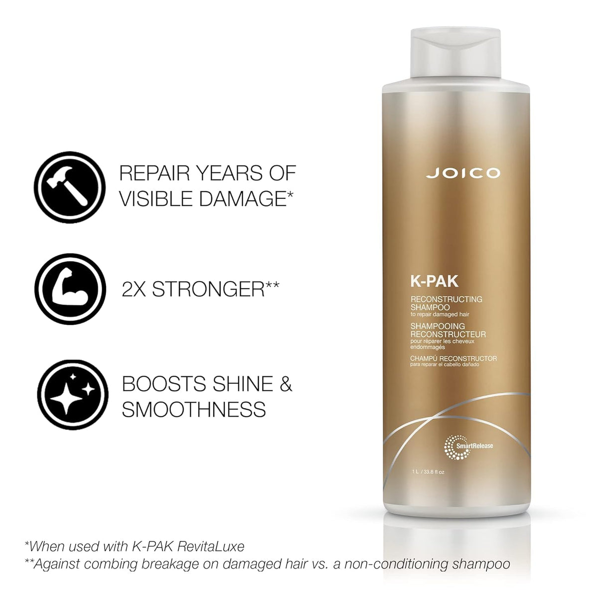 Joico K-PAK Reconstructing Shampoo, Sulfate-Free