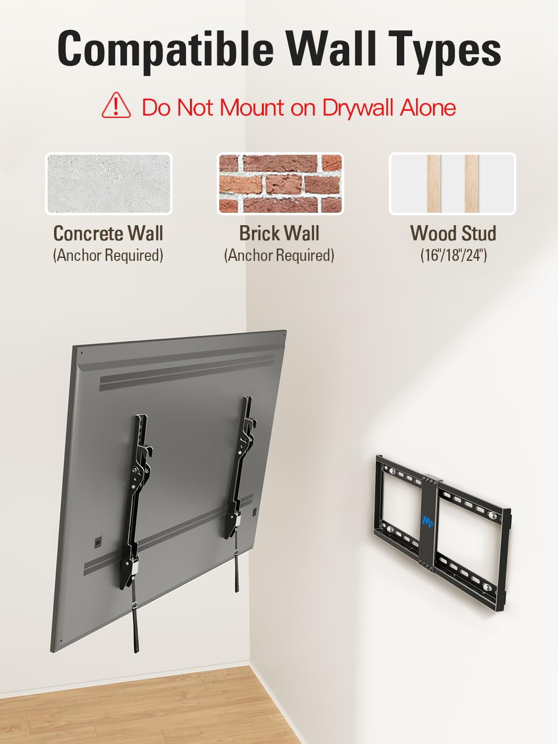 Mounting Dream MD2268-LK Low Profile Tilting TV Wall Mount, 37-75 Inch