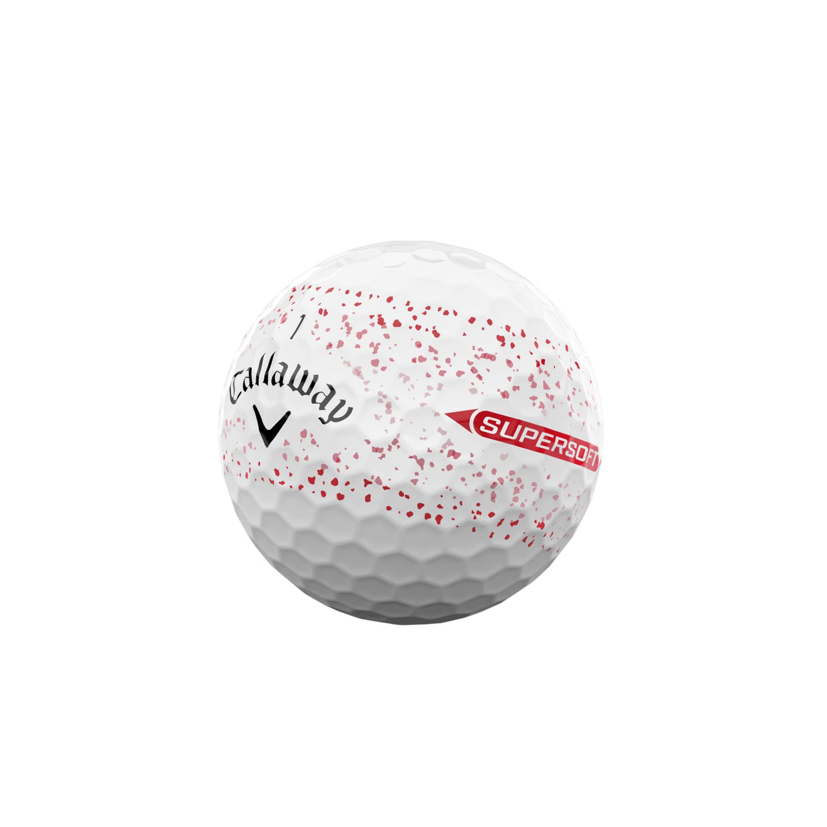 Callaway Supersoft Golf Balls, 2025, Red Splatter