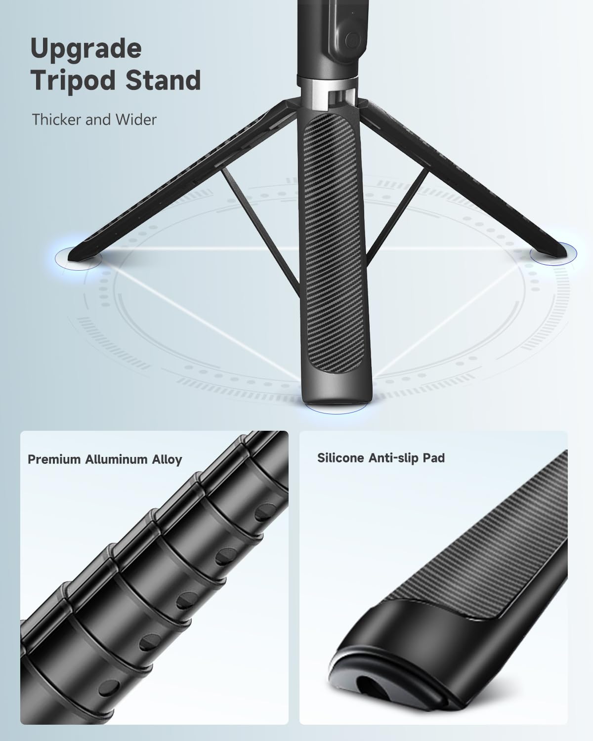 RISEOFLE 71 inch Extendable Phone Tripod and Selfie Stick with Remote