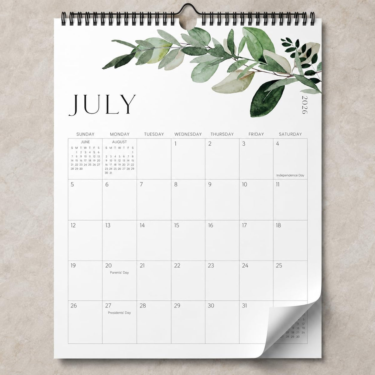 2026-2027 Greenery Wall Calendar