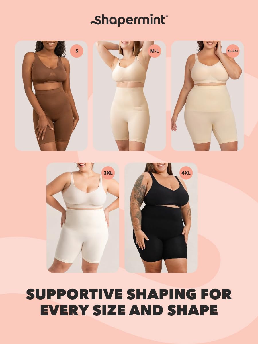 Shapermint High-Waisted Shaper Shorts, Nude, Small