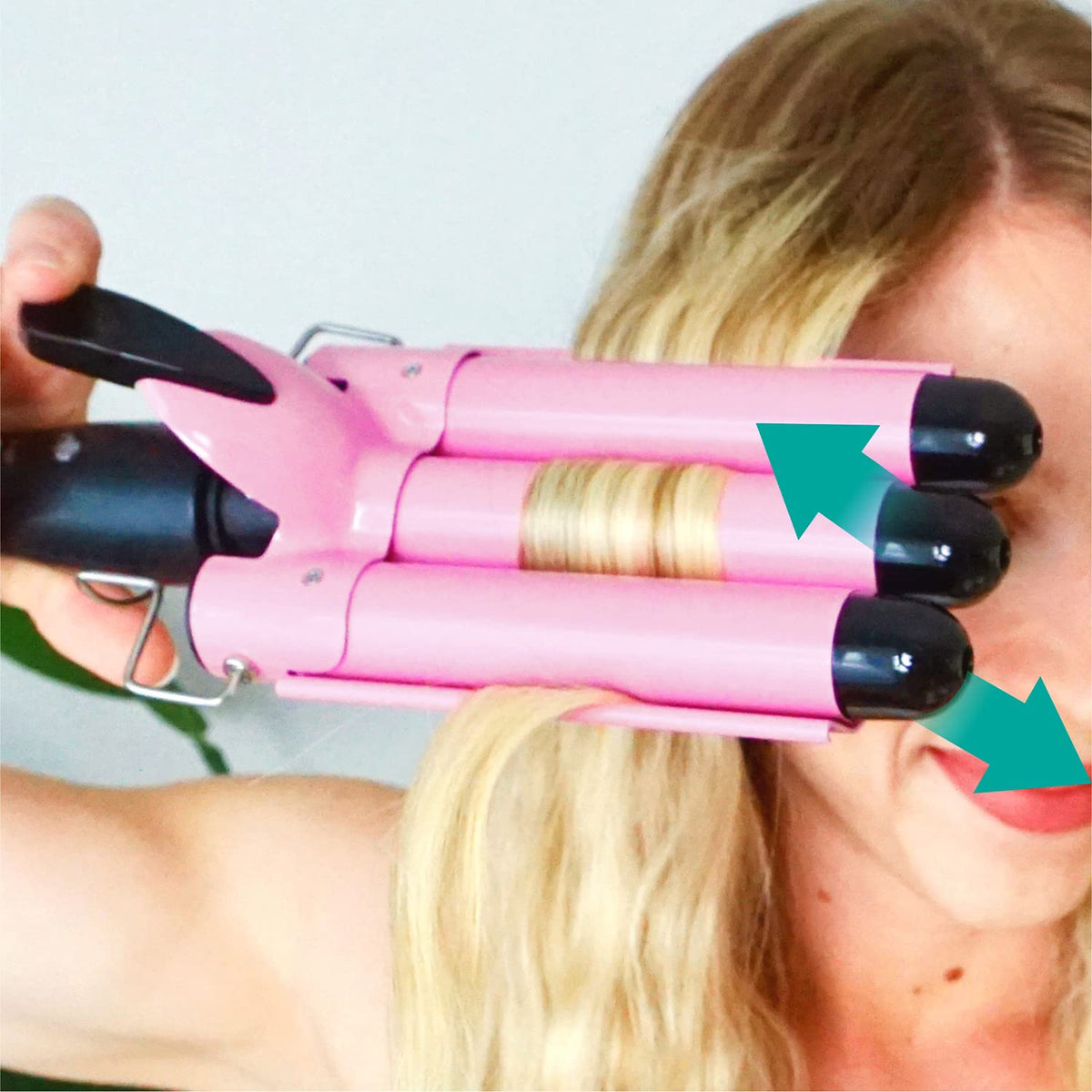 TOP4EVER 25 mm Ceramic 3 Barrel Curling Iron Hair Waver