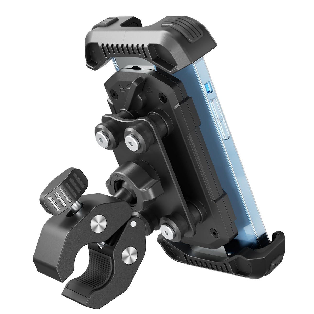 Tounee Bike Phone Mount with Dual Vibration Dampener, Black
