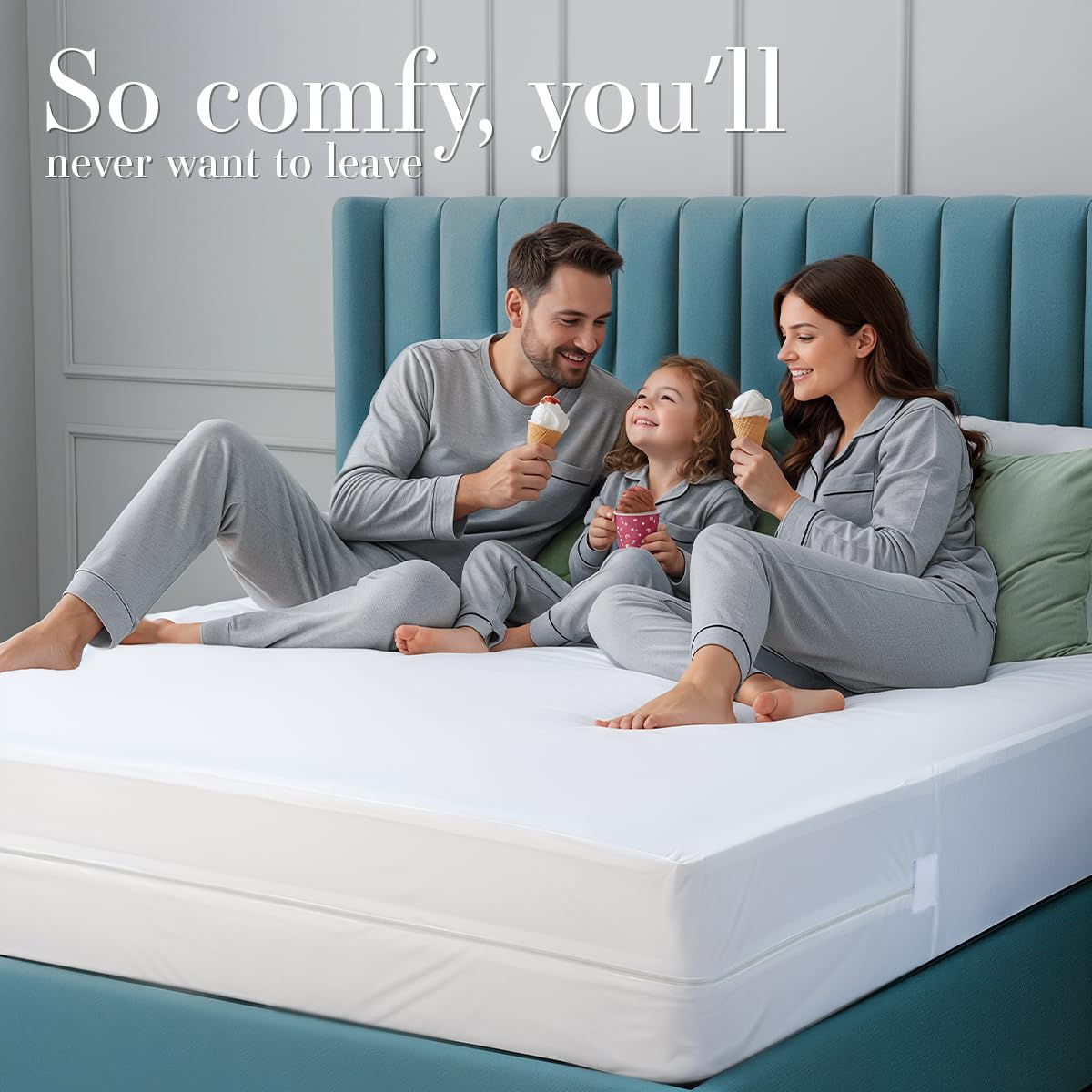 Utopia Bedding Zippered Waterproof Mattress Encasement, Queen, 2-Pack