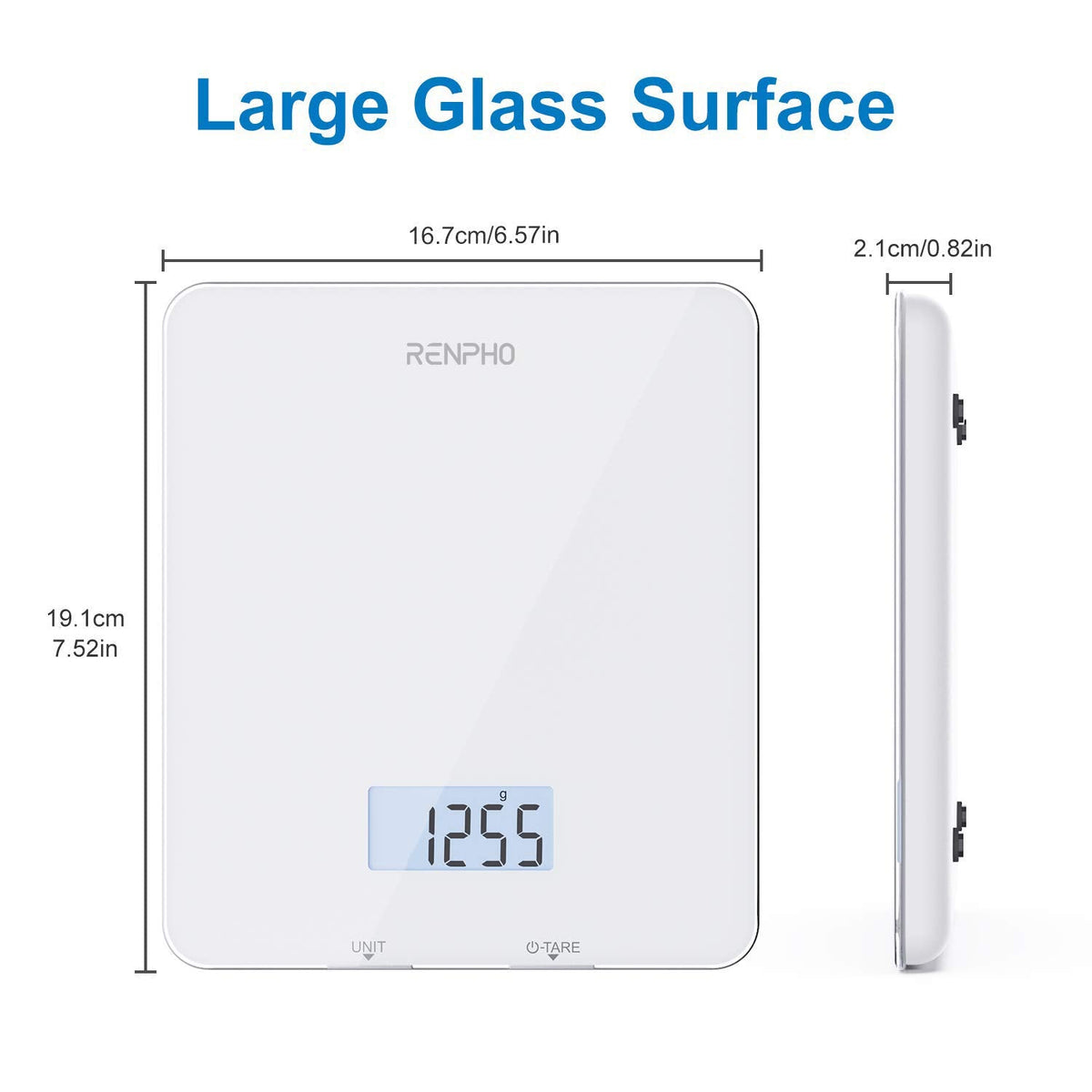Renpho Smart Food Nutrition Kitchen Scale with App, White