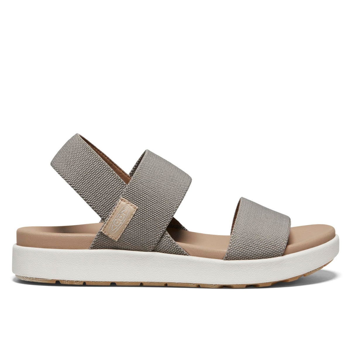 KEEN Women's Elle Backstrap Platform Wedge Sandals, Brindle/Birch, 8