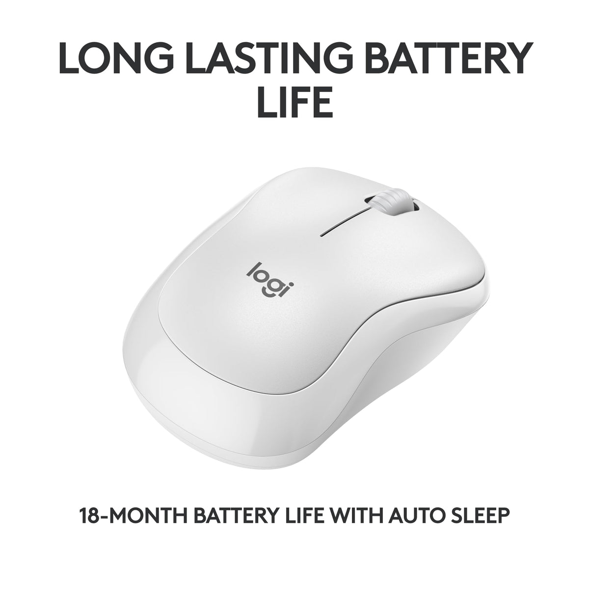 Logitech M240 Silent Bluetooth Mouse, Off White