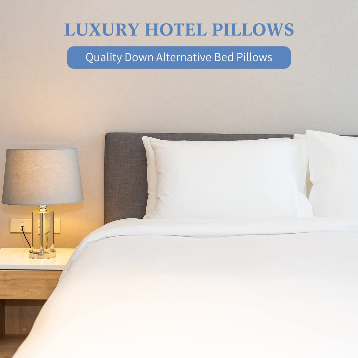 Sherwood Hotel Collection Down Alternative Bed Pillows, Queen