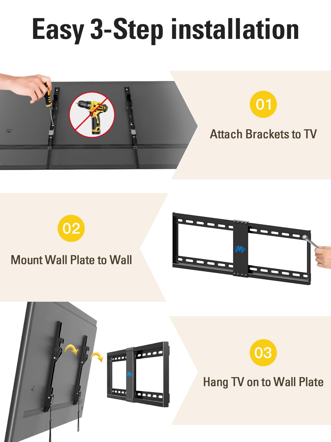Mounting Dream MD2268-LK Low Profile Tilting TV Wall Mount, 37-75 Inch