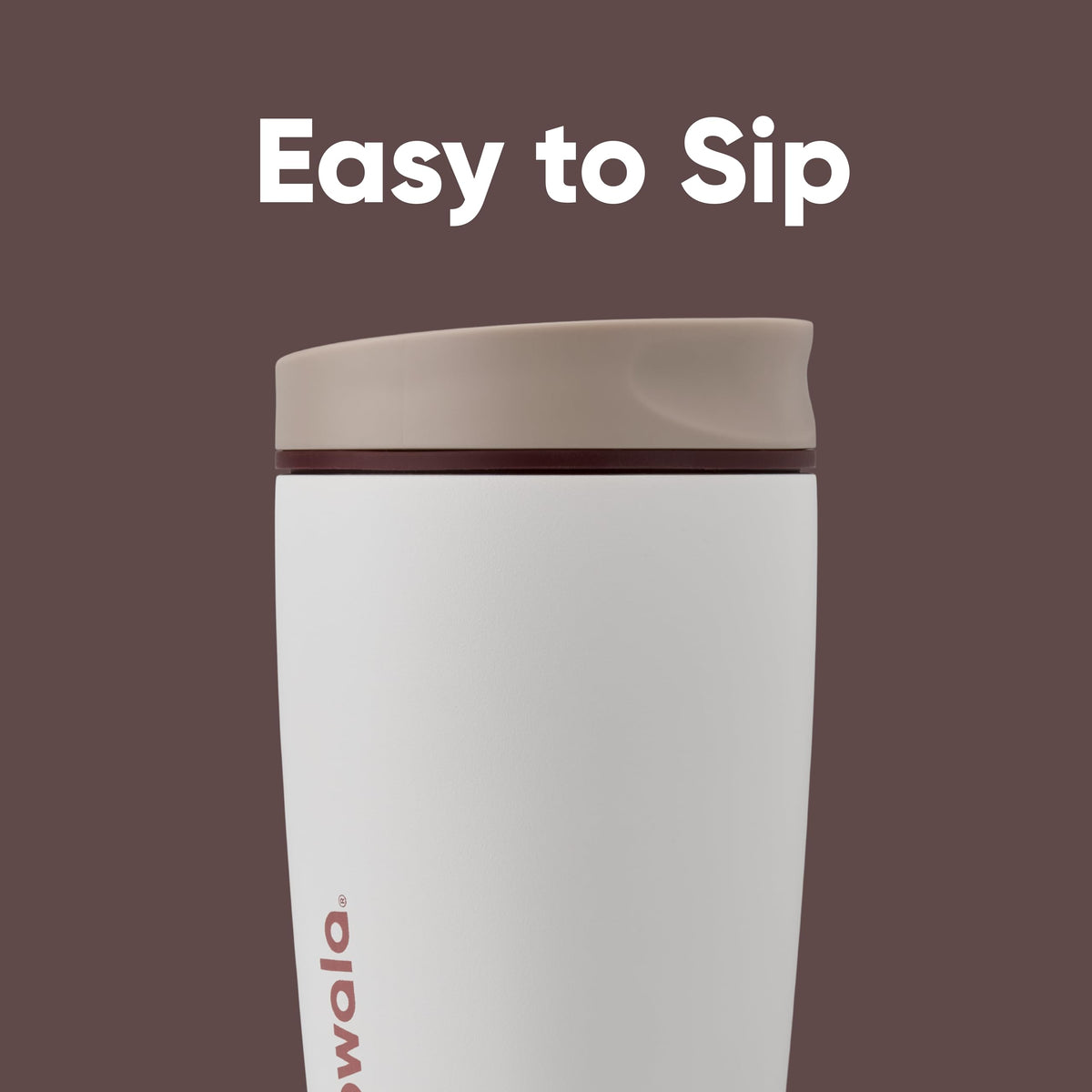 Owala SmoothSip Slider Insulated Coffee Tumbler, 12 oz, Vanilla Bean