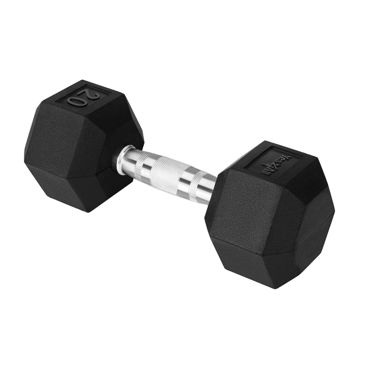 Yes4All Hex Dumbbell with Chrome Grip, 20 lbs
