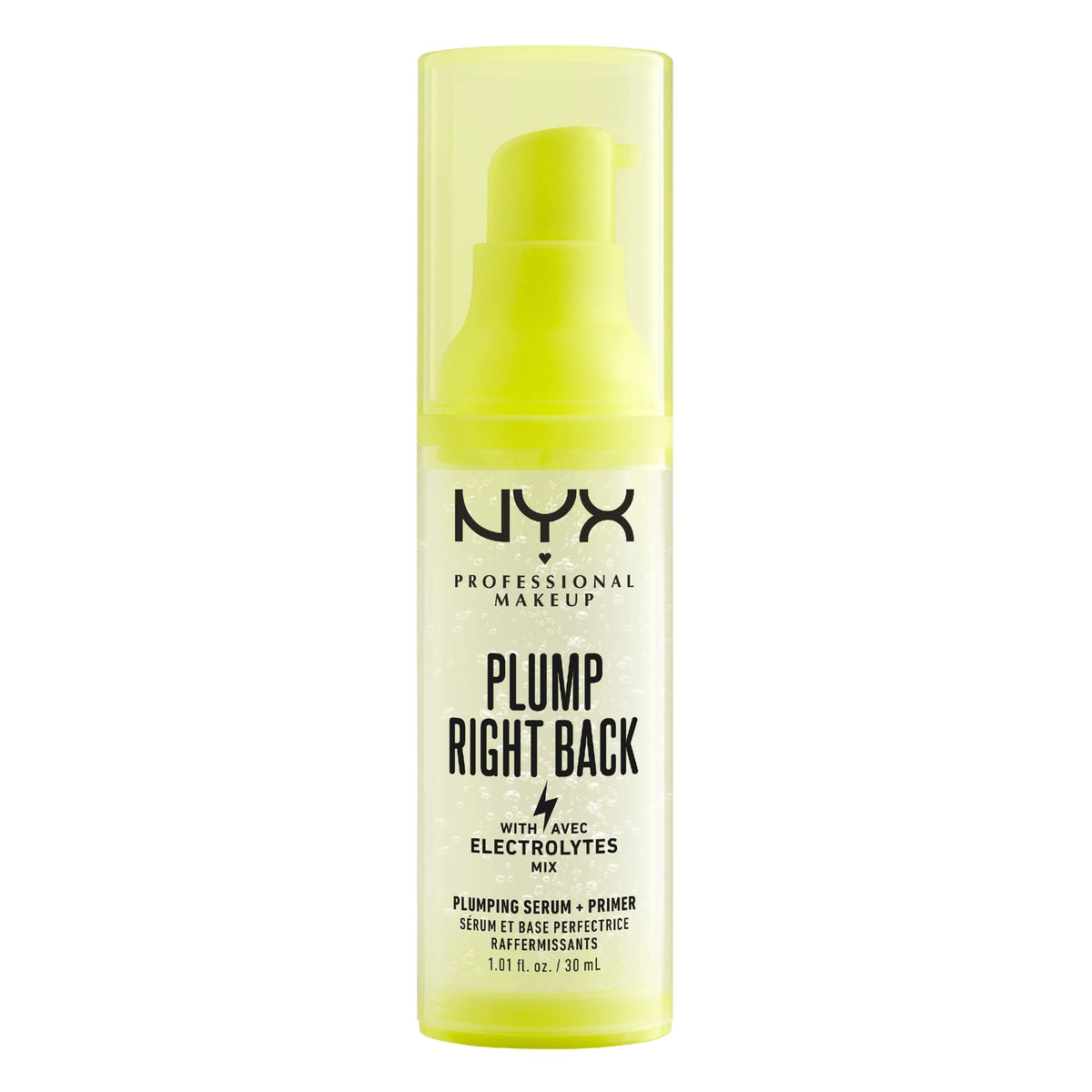 NYX Professional Makeup Plump Right Back Primer Serum, 01 Clear, 30 mL
