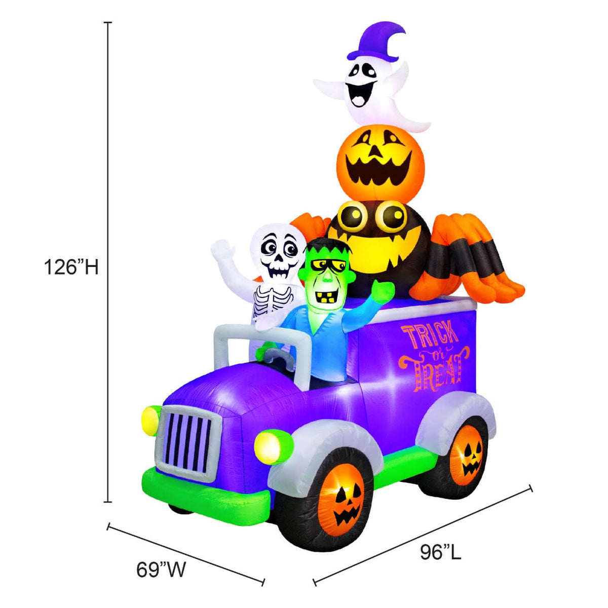 Occasions Inflatable Halloween Truck, 10.5 ft Tall