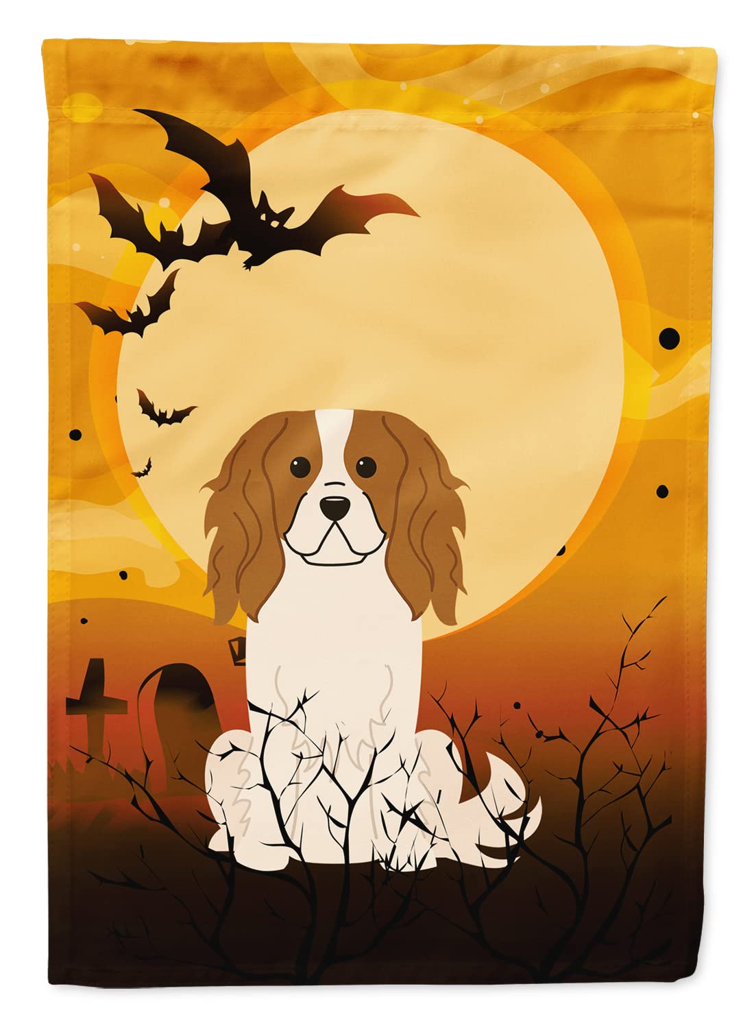 Caroline's Treasures BB4324GF Halloween Cavalier Spaniel Flag Garden Size