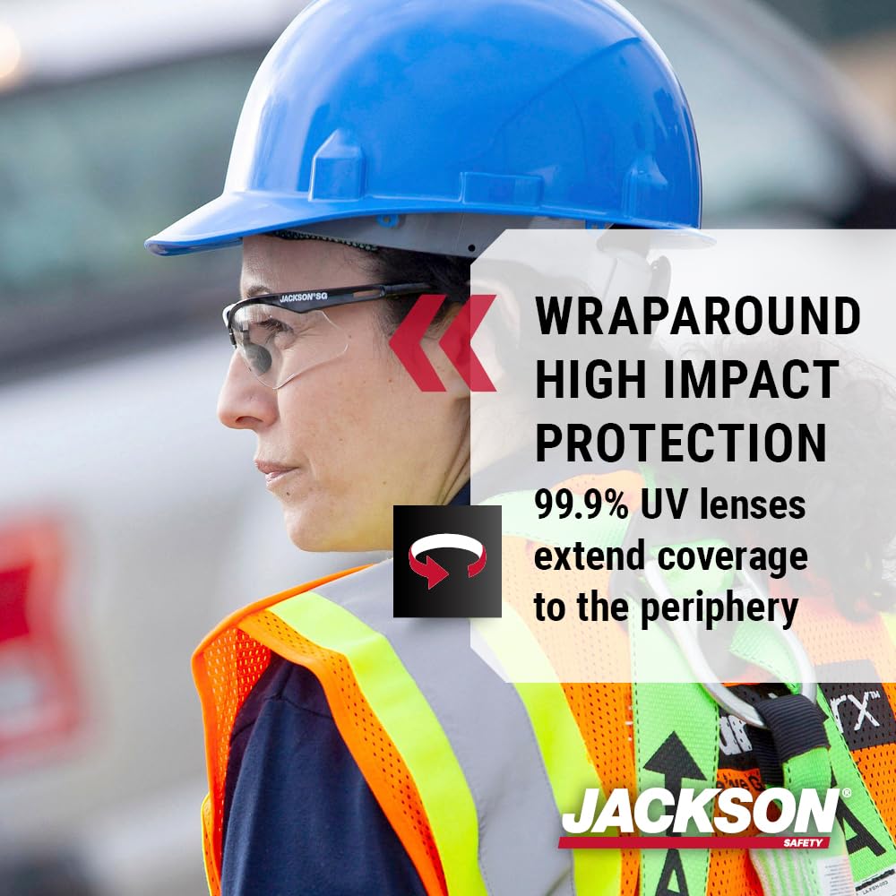 Jackson Safety SG Safety Glasses for Men & Women, 3-Pack, CSA Z94.3