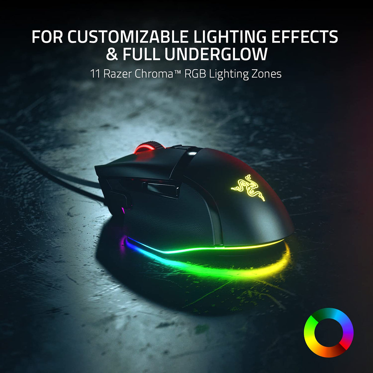Razer Basilisk V3 Wired Gaming Mouse, Chroma RGB, Black