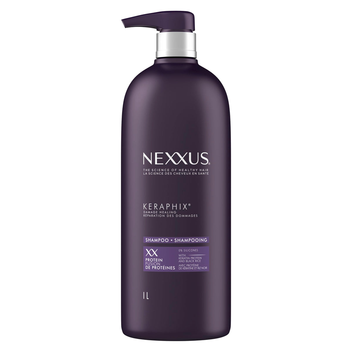 Nexxus Keraphix Damage Healing Shampoo with Pump, 1 L