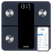 Vitafit Smart Weight Scale, Body Composition, 400 lb, Black