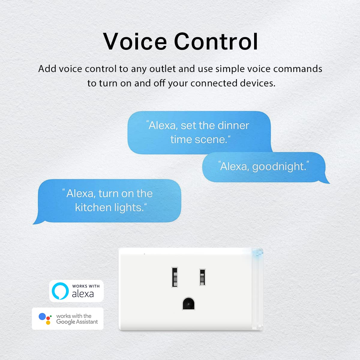 Kasa Smart Plug Mini by TP-Link HS103P2, White (2 Pack)
