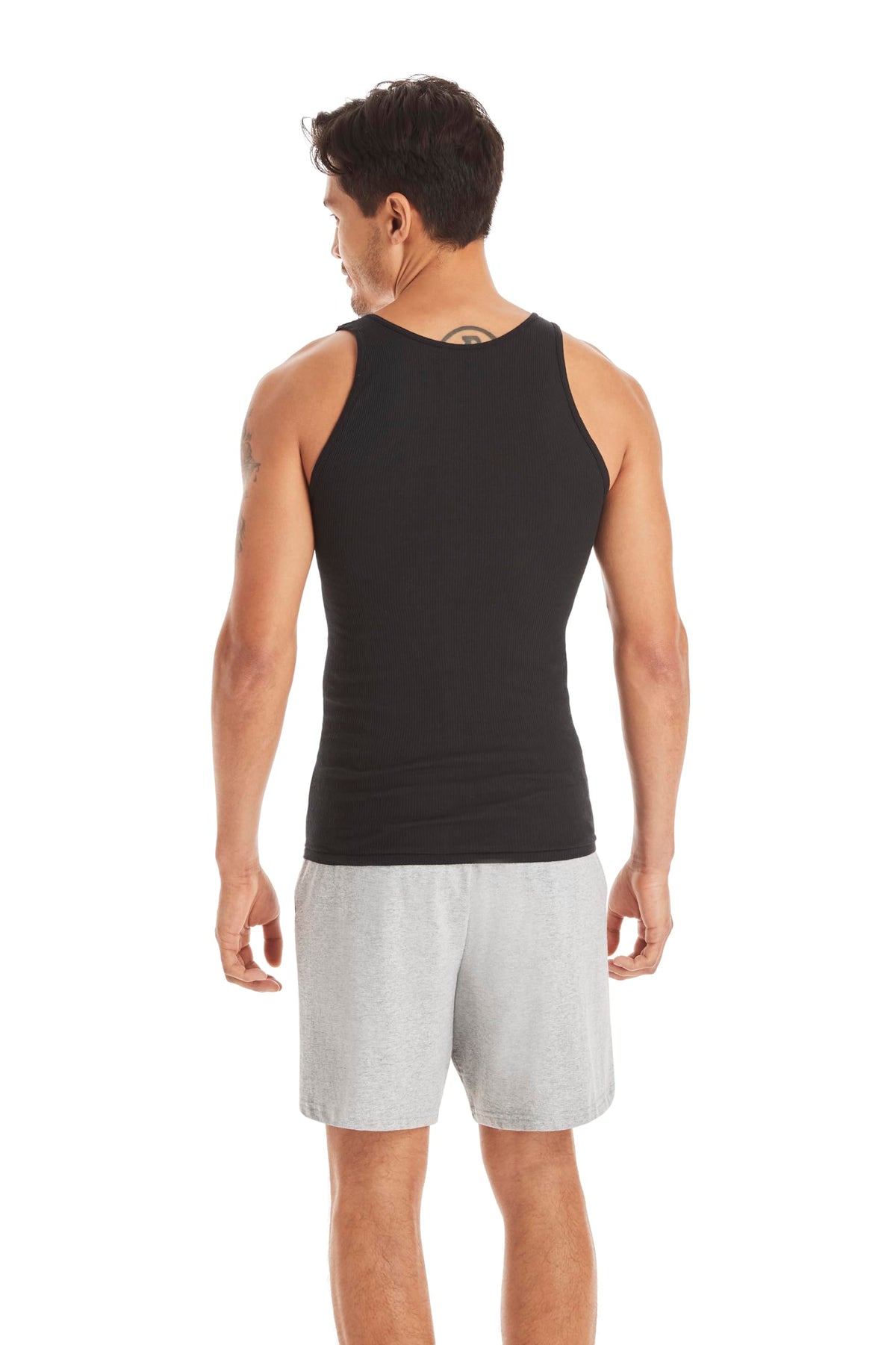 Hanes Men's ComfortSoft Tagless A-Shirts, Black, XL, 6-Pack