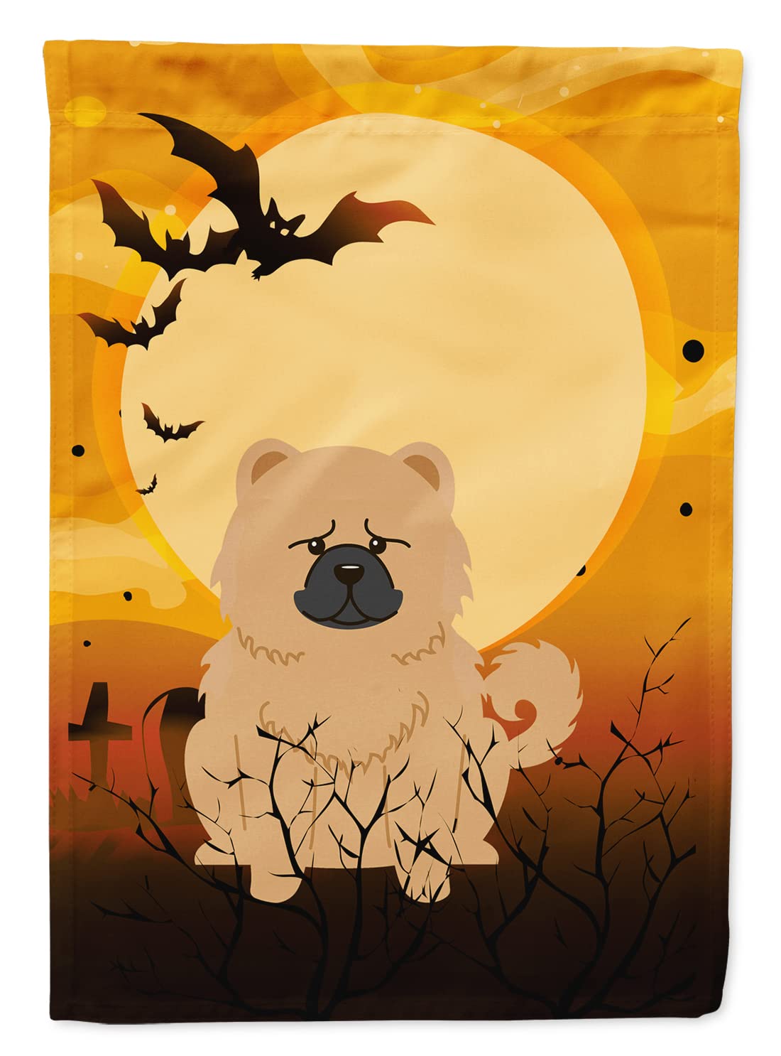 Caroline's Treasures BB4410GF Halloween Chow Chow Cream Garden Size Flag