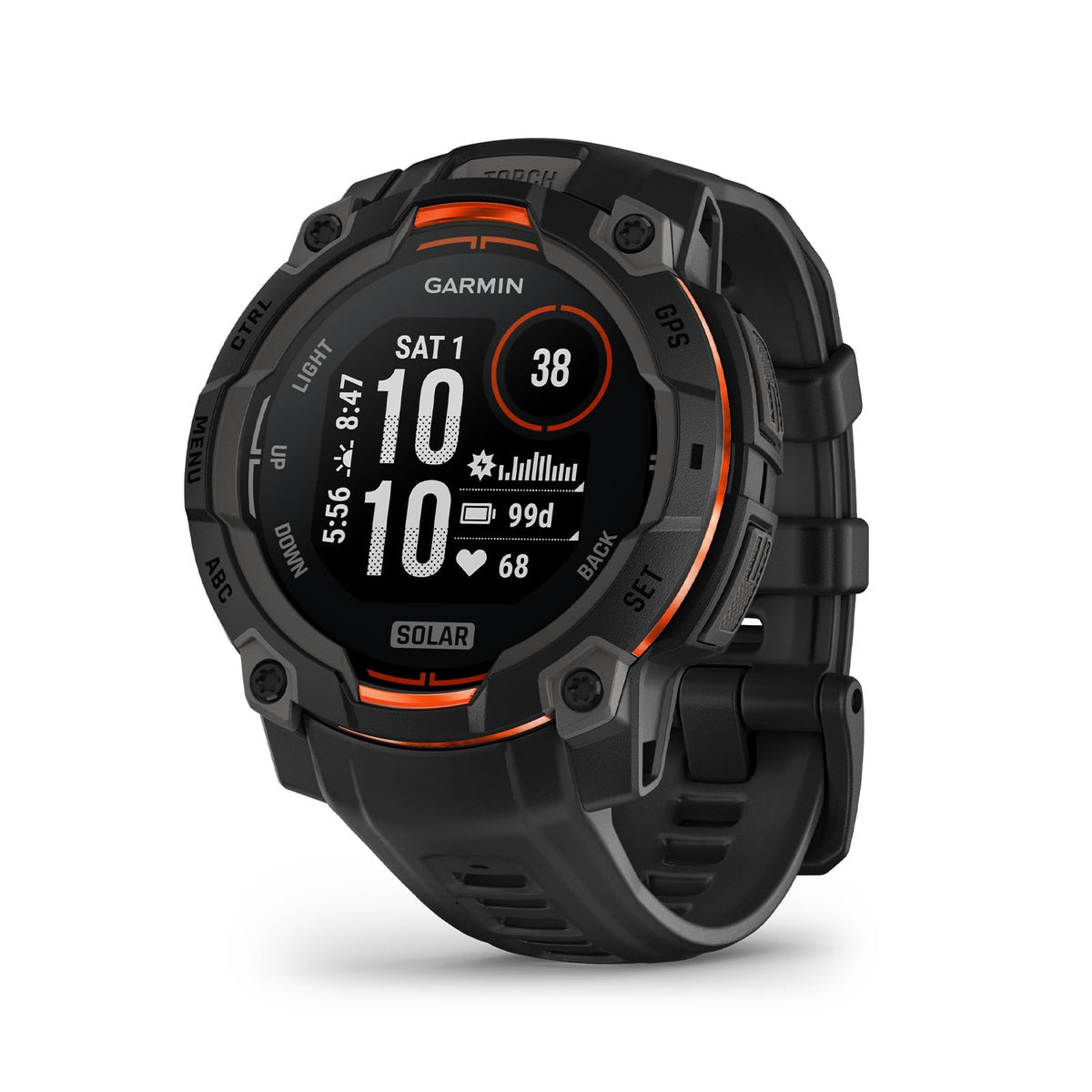 Garmin Instinct 3 Solar GPS Smartwatch, Black, 45mm