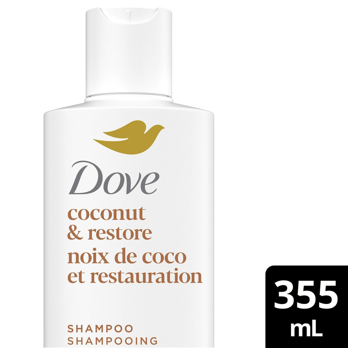 Dove Coconut Restore Shampoo and Conditioner, 355 mL, 4 Pack