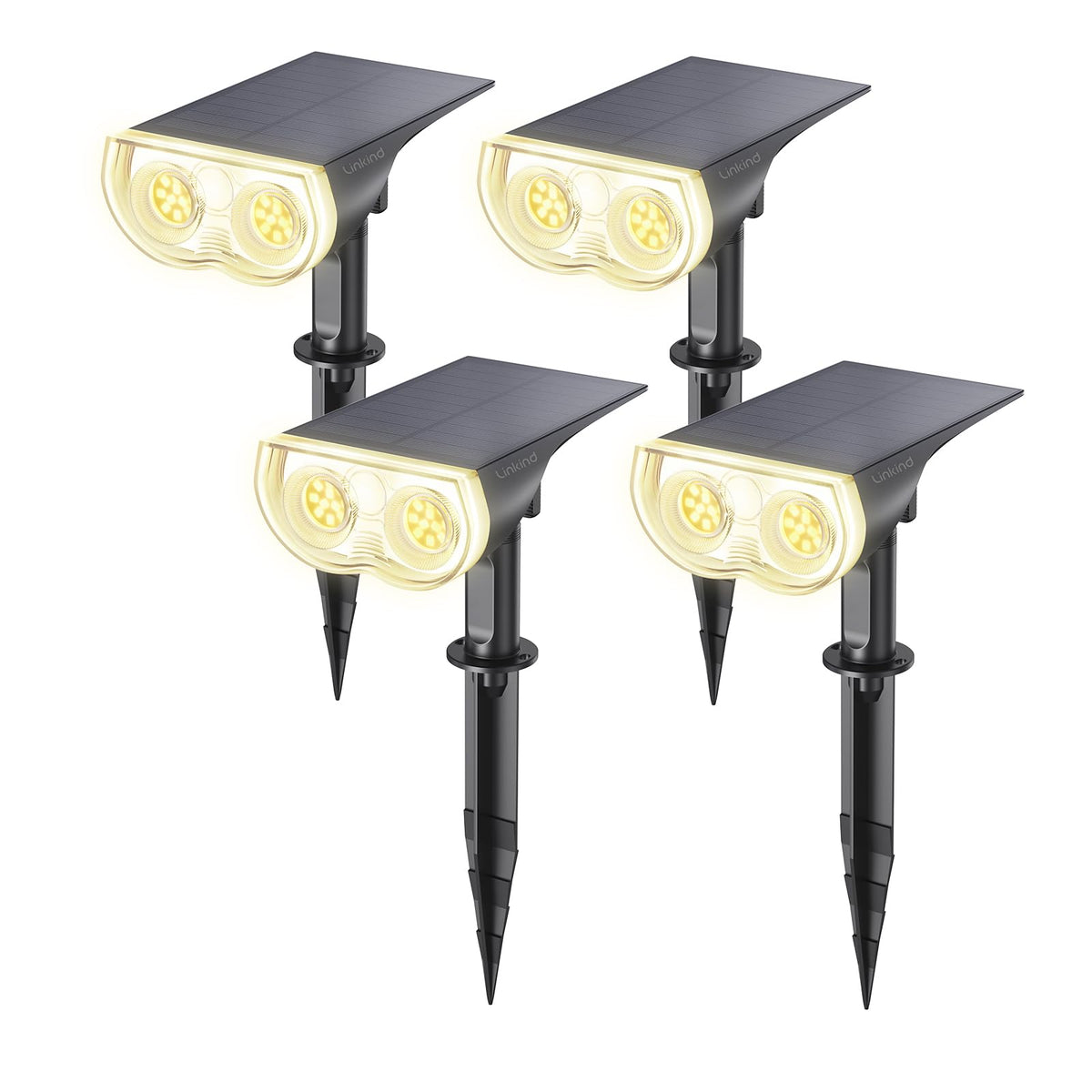 Linkind StarRay Solar Outdoor Lights, Warm White (4 Pack)