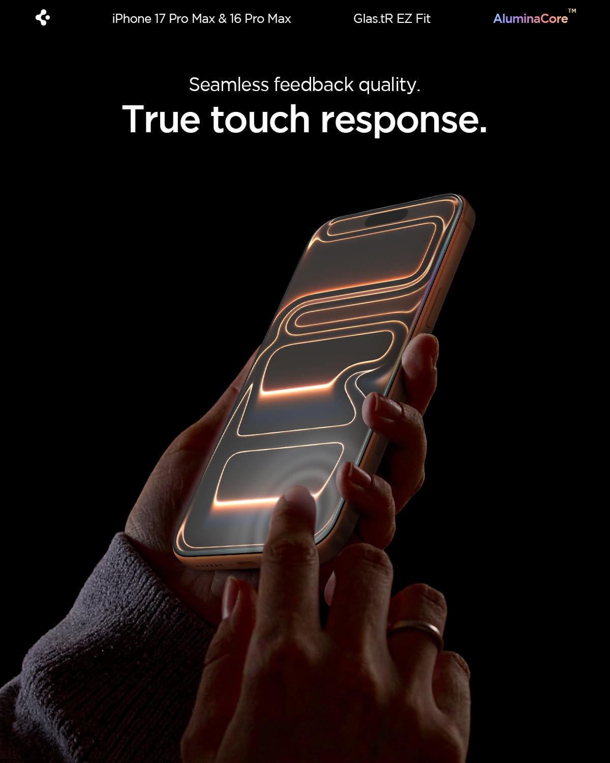 Spigen AluminaCore Screen Protector for iPhone 17 Pro Max, 2-Pack