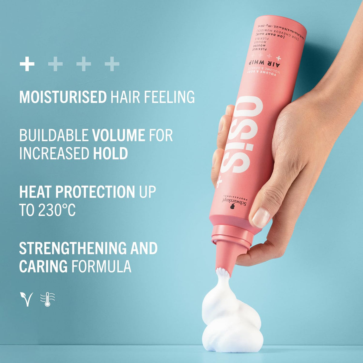 Schwarzkopf Professional OSiS+ Airwhip Volume Mousse, 200 mL