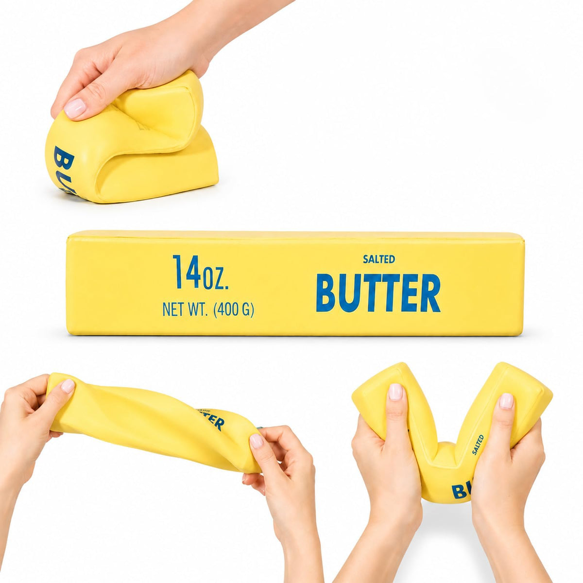 Butter Squishy Jumbo Slow Rising Sensory Fidget Toy, Yellow, Large
