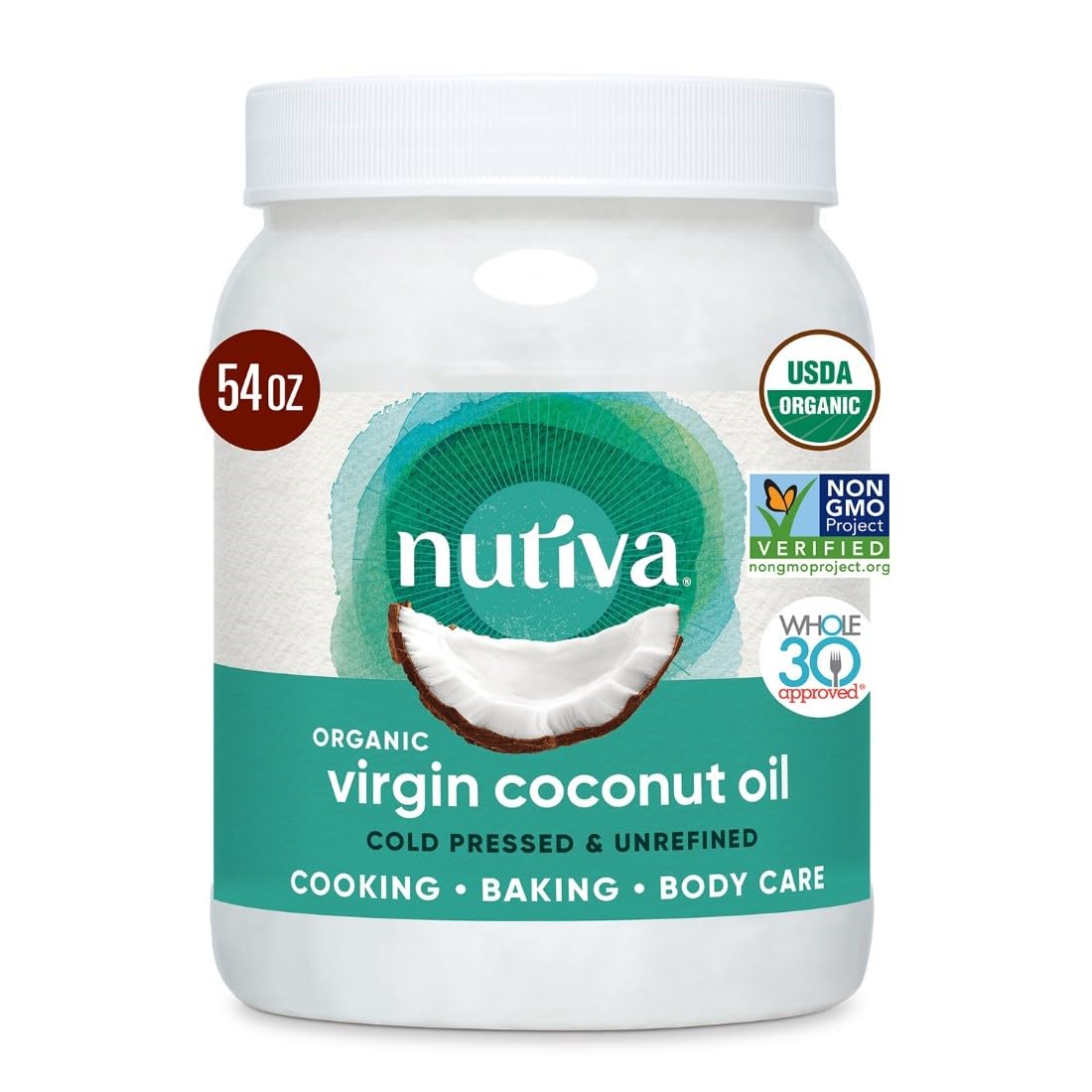 Nutiva Organic Cold-Pressed Virgin Coconut Oil, 1.6 L