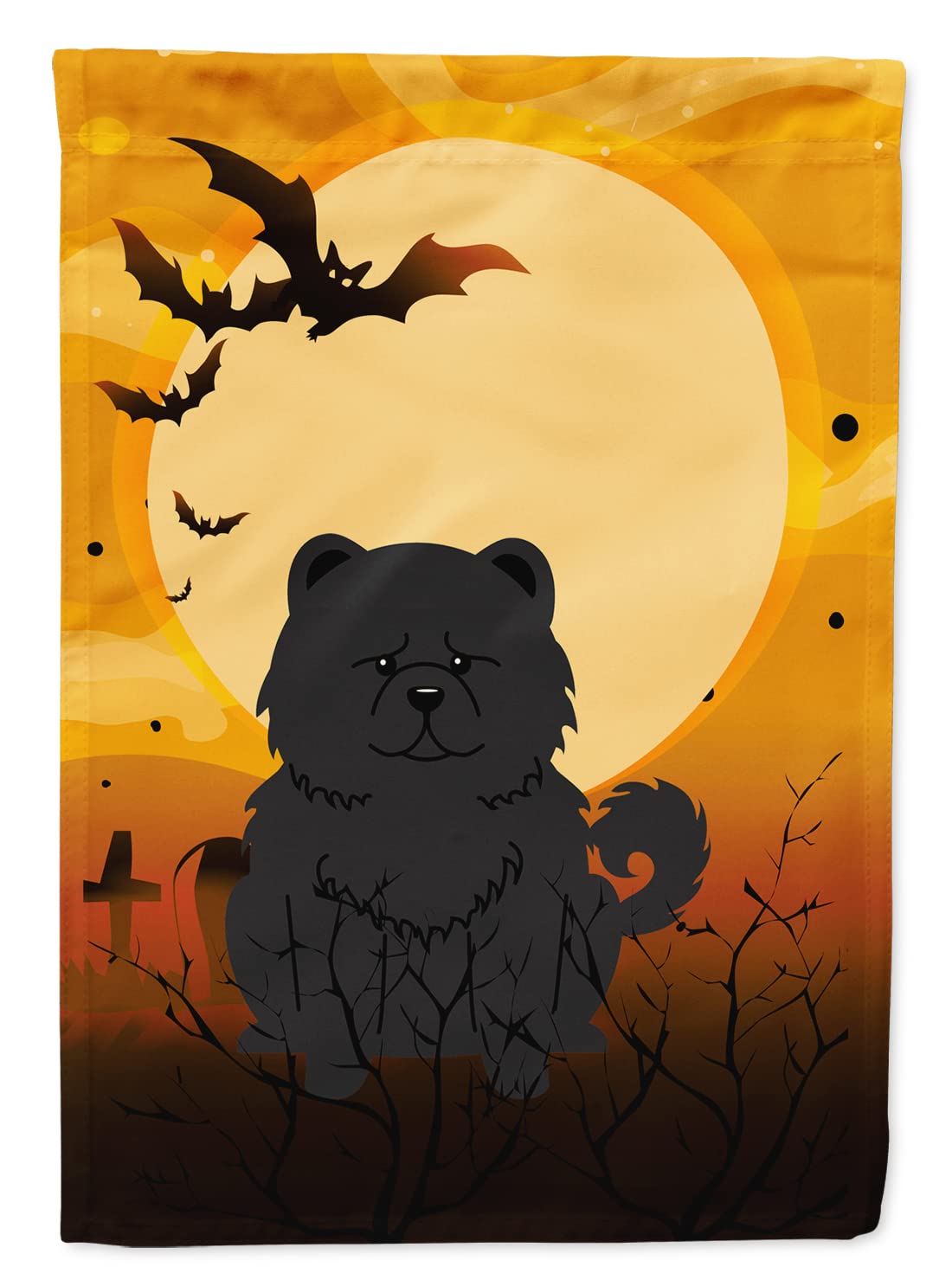 Caroline's Treasures BB4409GF Halloween Chow Chow Black Garden Size Flag