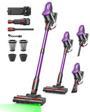 Cordless Stick Vacuum Cleaner with LED Light, 1.6 L Dust Cup